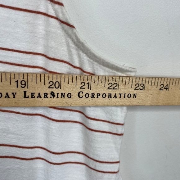 Anthropologie Maeve Alayne Tunic Top XL Babydoll Cottage Y2K Fairy White Stripe - Picture 10 of 11